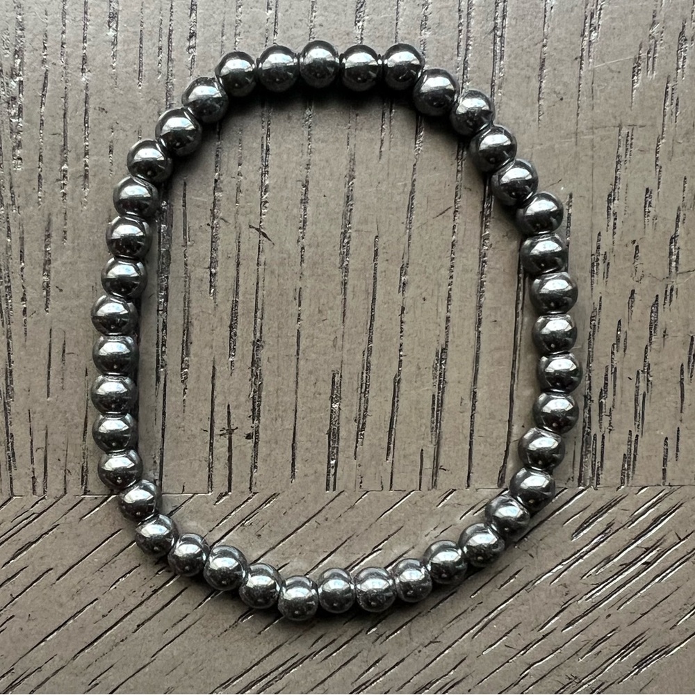 Hematite bracelet 5mm SIZE 6.5-7’